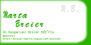 marta breier business card